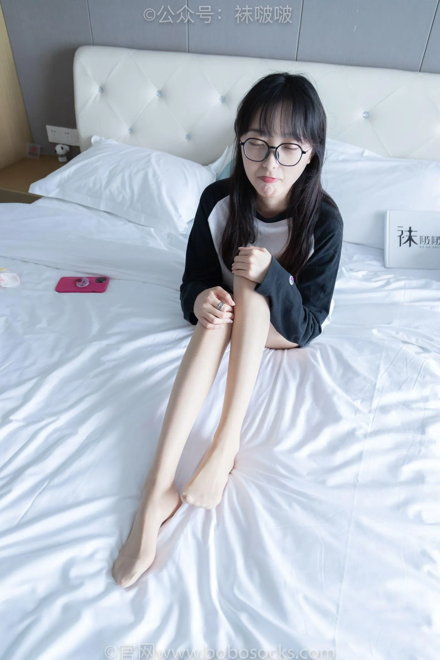 [BoBoSocks袜啵啵]NO.015 稚予-阿迪板鞋、白色短棉袜、肉丝 [135P]插图6